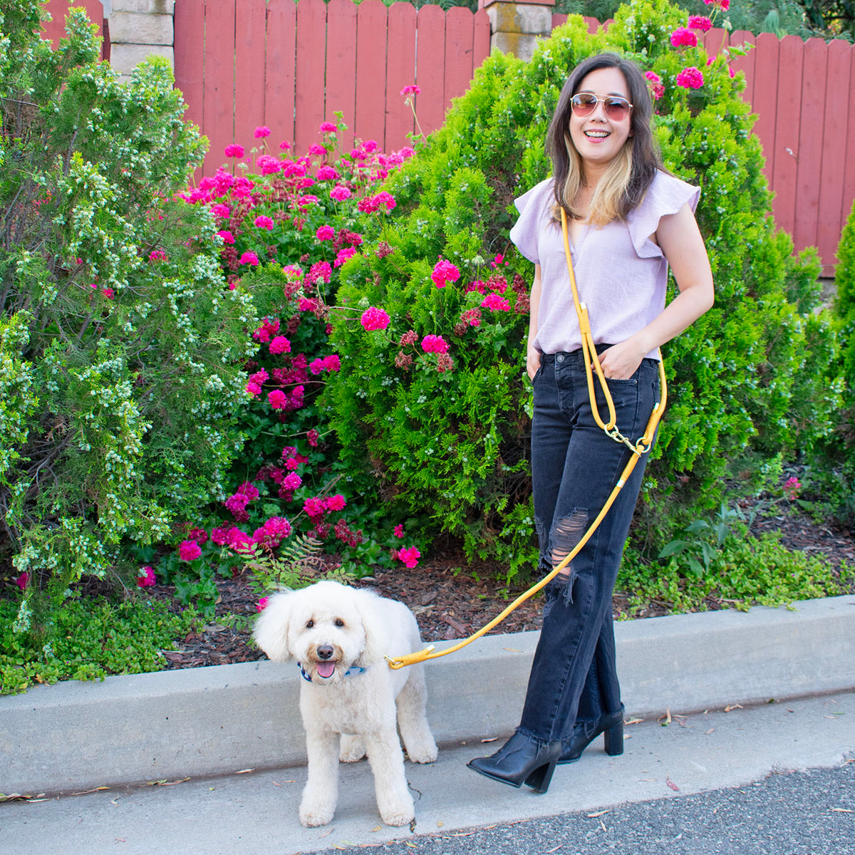 Mustard HandsFree Rope Leash