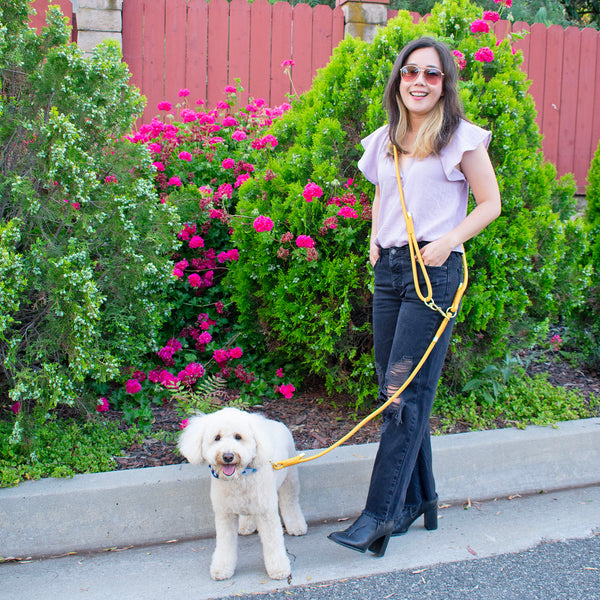 Mustard Hands-Free Rope Leash