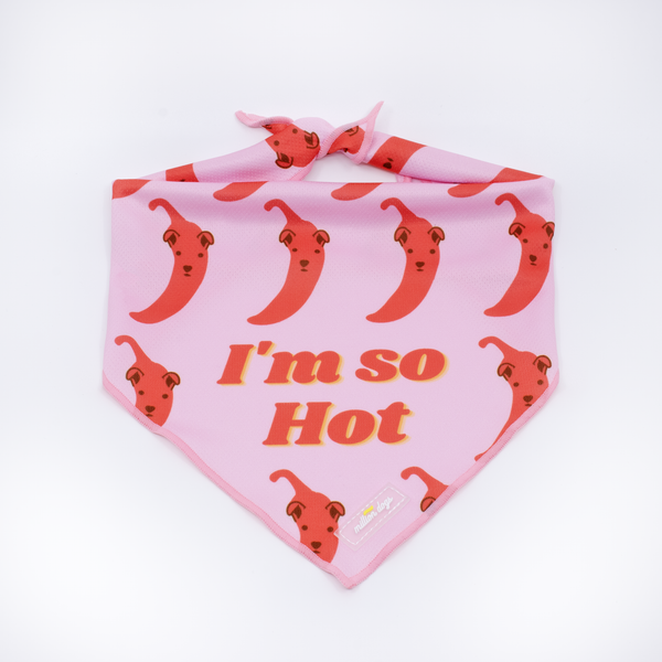 Cooling dog bandana - I'm so hot. Perfect for hot summer. Made by Million Dogs