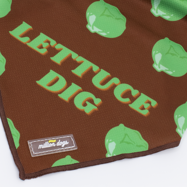 Lettuce Cooling dog bandana made with mesh fabric by Million Dogs