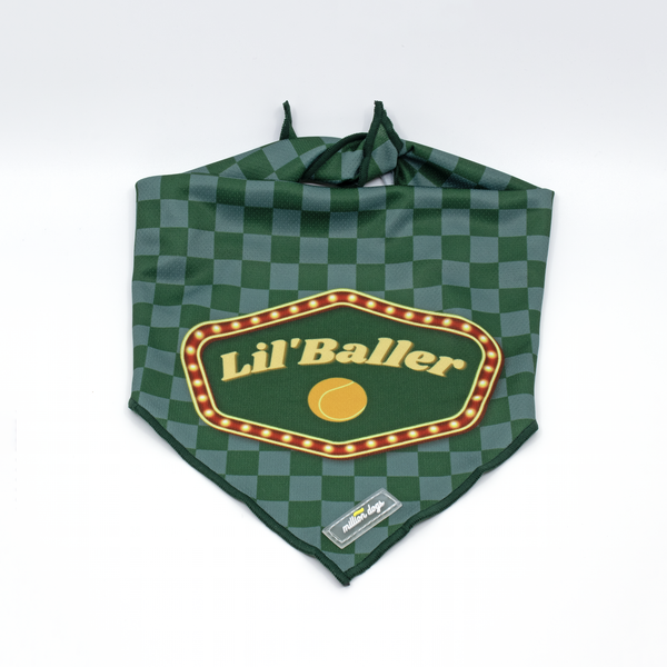 Green Check Board Cooling dog bandana - Lil' Baller by Million Dogs