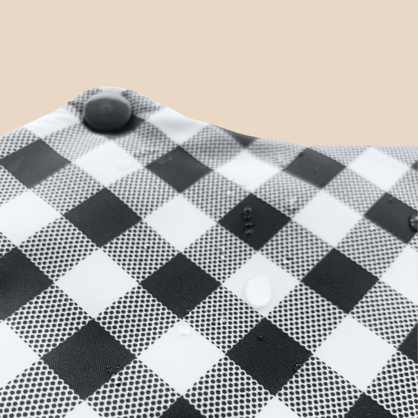 Million Dogs Alternative Waterproof Soft Border Collie is wearing Gingham Check Soft healing Cone