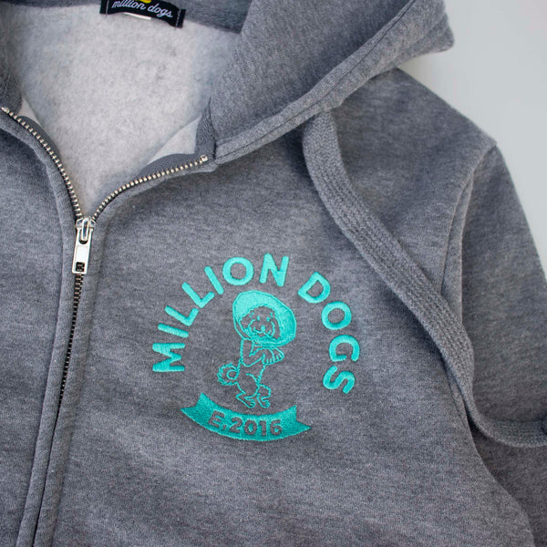 Million Dogs Mens Charcoal Zip Up Jacket