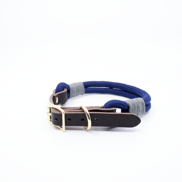 Climbing rope leather collar from Million Dogs