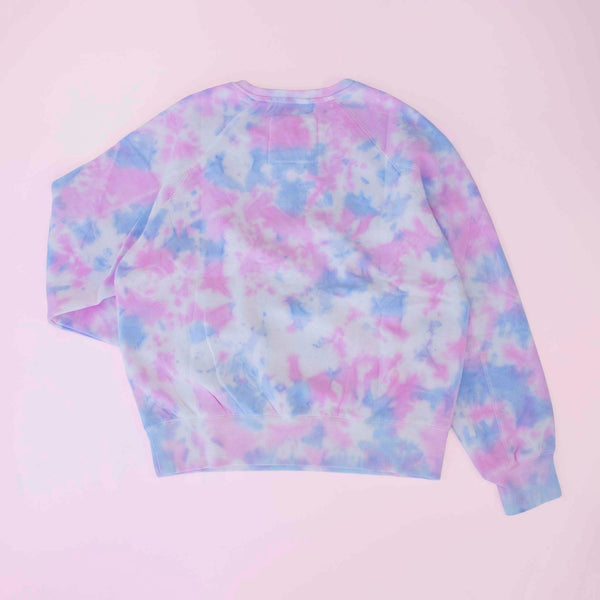 Million Dogs Women's Tie Dye bubblegum Pink Fleece Sweatshirts for Dog Owners