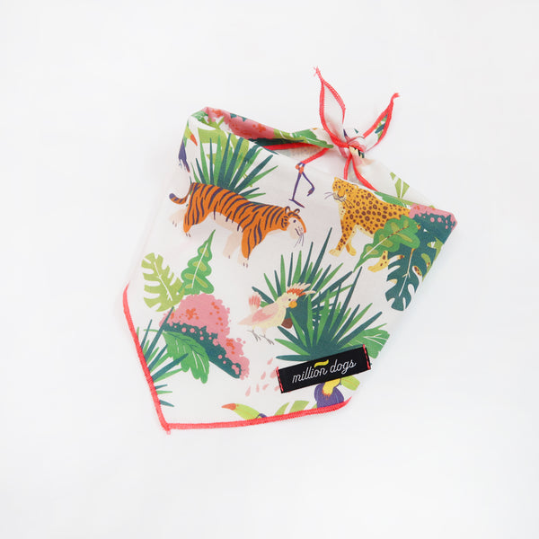 White Jungle Chetah Tiger Dog Bandana