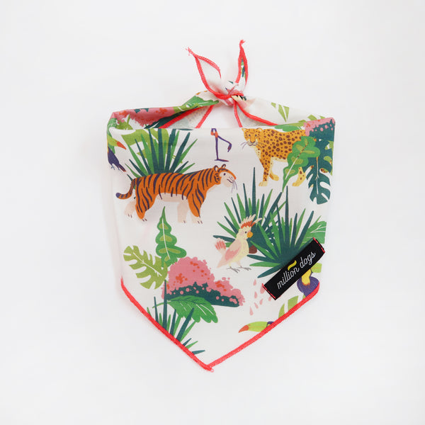 White Jungle Chetah Tiger Dog Bandana