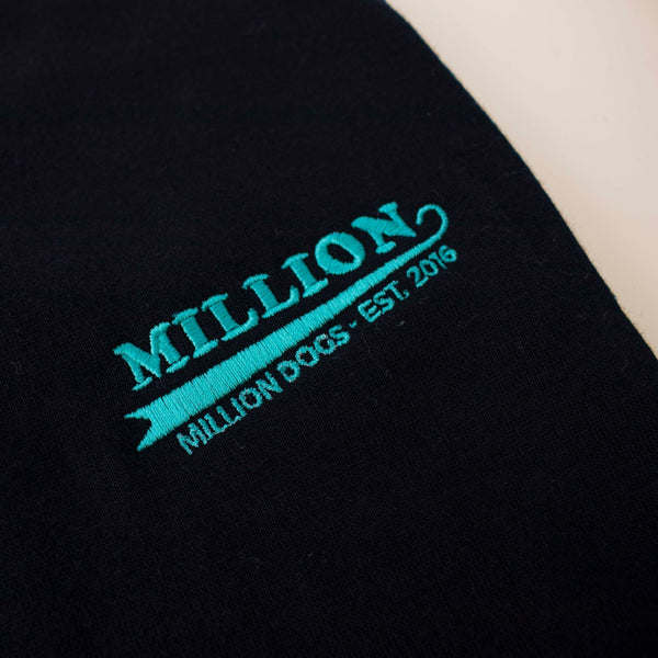 Million Dogs Women's Black Cozy Fleece Sweatpants
