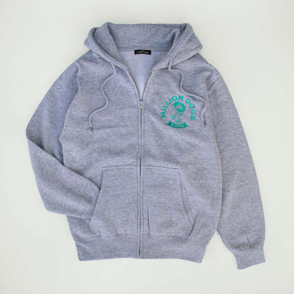 Women's Oversized Light H-Grey Fleece Zip-Up Jacket