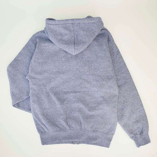 Women's Oversized Light H-Grey Fleece Zip-Up Jacket