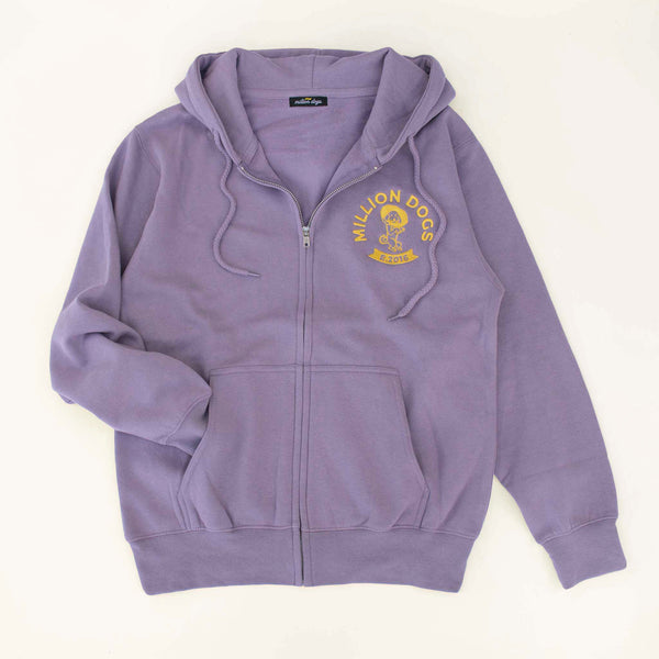 Million Dogs Dusty Purple Hoodie Zip-Up Jacket