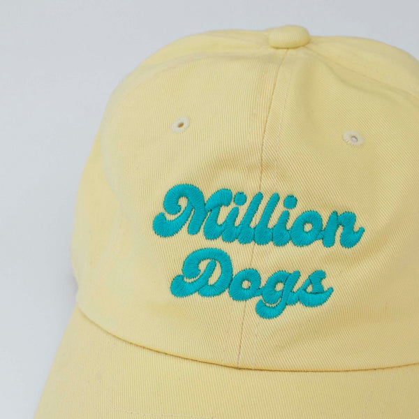 Yellow Million Dogs Logo Embroidered baseball caps