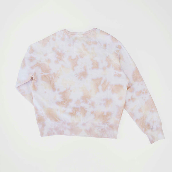 Million Dogs Women's Tie Dye Vanilla Cream Fleece Sweatshirts for Dog Owners