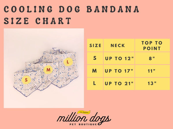 Cooling dog bandana made by Million Dogs