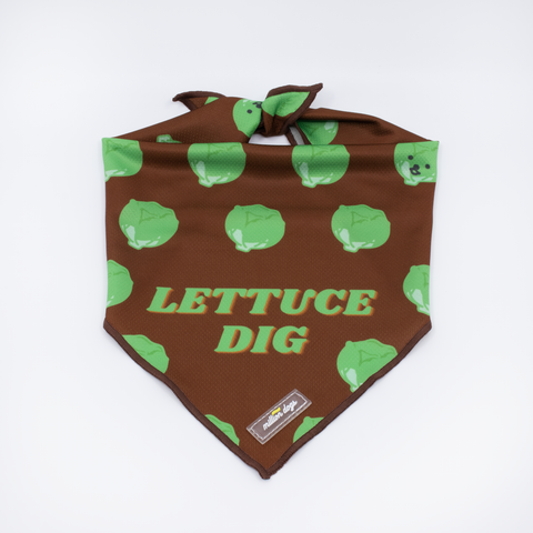 Lettuce Cooling dog bandana made with mesh fabric by Million Dogs