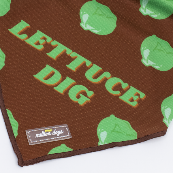 Lettuce Cooling dog bandana made with mesh fabric by Million Dogs