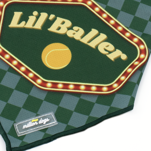 Green Check Board Cooling dog bandana - Lil' Baller by Million Dogs
