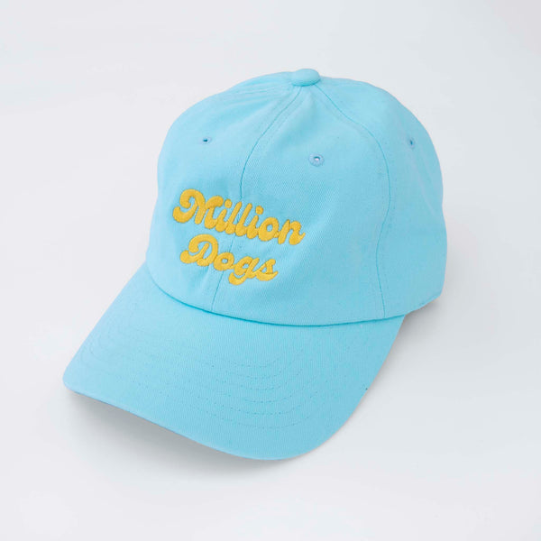 Mint Blue Million Dogs Logo Embroidered baseball caps