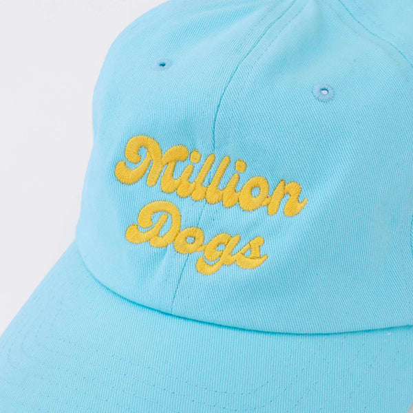 Mint Blue Million Dogs Logo Embroidered baseball caps
