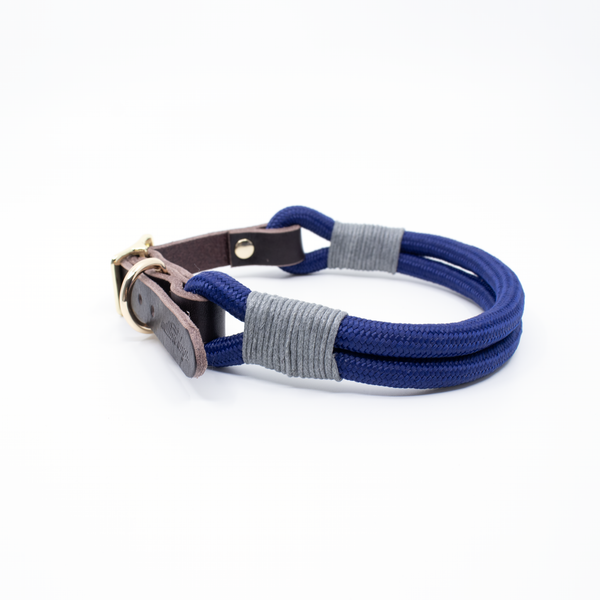 Climbing rope leather collar from Million Dogs