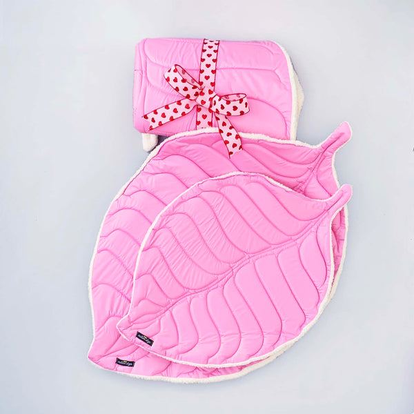 Valentines day gift idea for dogs Pink Leaf Play Mat for Dogs