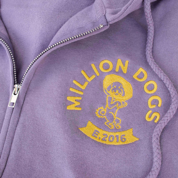 Million Dogs Dusty Purple Hoodie Zip-Up Jacket