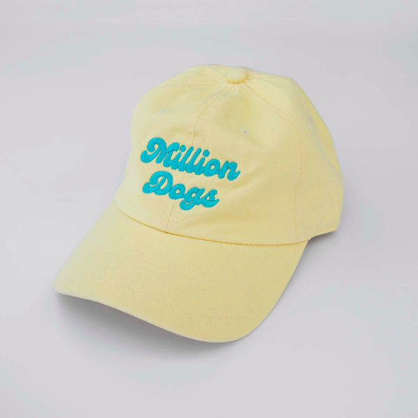 Yellow Million Dogs Logo Embroidered baseball caps
